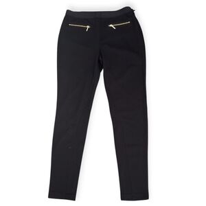 Juicy Couture Black Skinny Pants with Gold Zippers Sz.L EUC